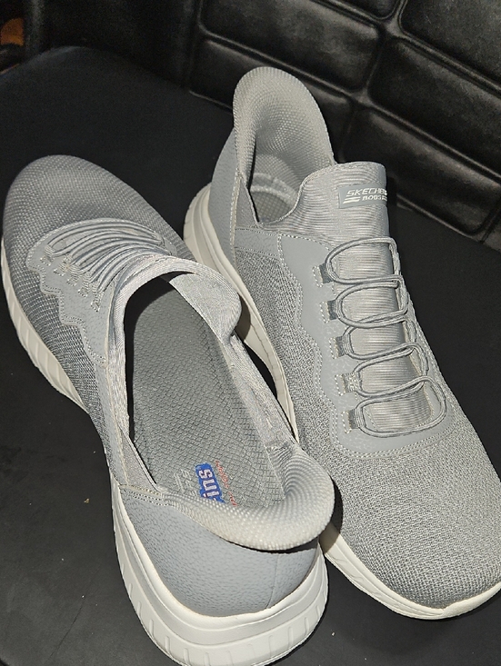 Skechers GOwalk Slip-On Sneakers in Light Gray Size 13